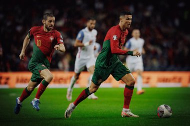 UEFA Euro 2024 eleme maçı sırasında Portekiz ve Slovakya milli takımları arasında Estadio do Dragao, Porto 'da oynanan Cristiano Ronaldo. (Maciej Rogowski)