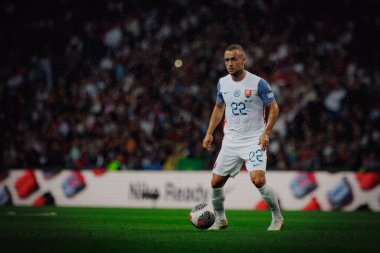 UEFA Euro 2024 eleme maçı sırasında Portekiz ve Slovakya milli takımları arasında Estadio do Dragao, Porto 'da oynanan Stanislav Lobotka. (Maciej Rogowski)