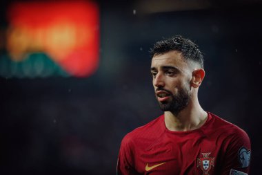 Bruno Fernandes UEFA Euro 2024 eleme maçında Portekiz ve Slovakya milli takımları arasında Estadio do Dragao, Porto 'da oynandı. (Maciej Rogowski)