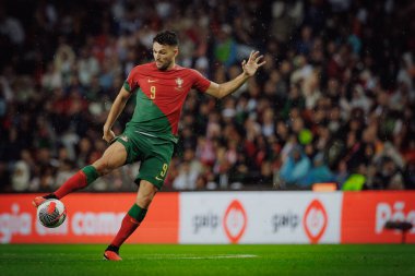 Goncalo Ramos UEFA Euro 2024 eleme maçında Portekiz ve Slovakya milli takımları arasında Estadio do Dragao, Porto 'da oynandı. (Maciej Rogowski)