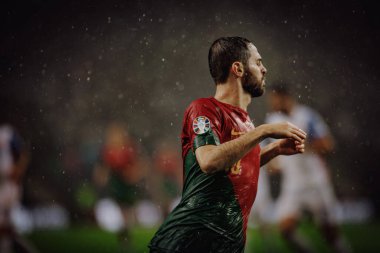 UEFA Euro 2024 eleme maçında Portekiz ve Slovakya milli takımları arasında Estadio do Dragao, Porto 'da oynanan Bernardo Silva. (Maciej Rogowski)