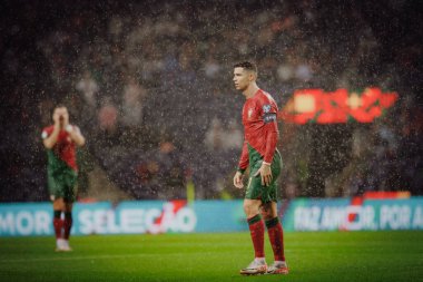UEFA Euro 2024 eleme maçı sırasında Portekiz ve Slovakya milli takımları arasında Estadio do Dragao, Porto 'da oynanan Cristiano Ronaldo. (Maciej Rogowski)