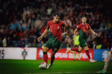 Joao Felix UEFA Euro 2024 eleme maçında Portekiz ve Slovakya milli takımları arasında Estadio do Dragao, Porto 'da oynandı. (Maciej Rogowski)