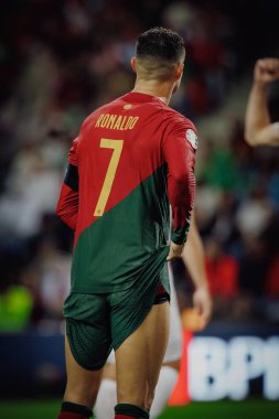 UEFA Euro 2024 eleme maçı sırasında Portekiz ve Slovakya milli takımları arasında Estadio do Dragao, Porto 'da oynanan Cristiano Ronaldo. (Maciej Rogowski)