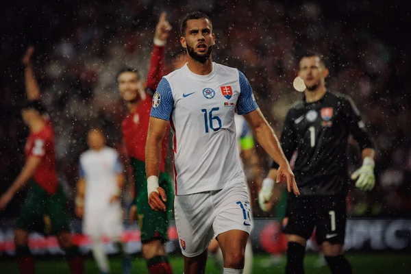David Hancko UEFA Euro 2024 eleme maçında Portekiz ve Slovakya milli takımları arasında Estadio do Dragao, Porto 'da oynandı. (Maciej Rogowski)