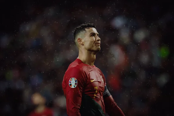 UEFA Euro 2024 eleme maçı sırasında Portekiz ve Slovakya milli takımları arasında Estadio do Dragao, Porto 'da oynanan Cristiano Ronaldo. (Maciej Rogowski)