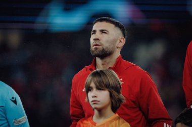 Nicolas Otamendi UEFA Şampiyonlar Ligi 'nde SL Benfica ile Real Sociedad arasında oynanan 23 / 24 maçında Estadio Da Luz, Lizbon, Portekiz' de. (Maciej Rogowski)