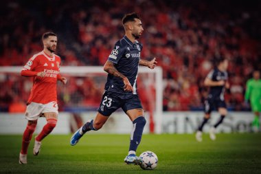 Brais Mendez UEFA Şampiyonlar Ligi 'nde SL Benfica ile Real Sociedad arasında oynanan 23 / 24 maçında Estadio Da Luz, Lizbon, Portekiz' de. (Maciej Rogowski)