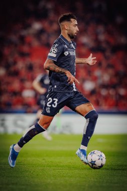 Brais Mendez UEFA Şampiyonlar Ligi 'nde SL Benfica ile Real Sociedad arasında oynanan 23 / 24 maçında Estadio Da Luz, Lizbon, Portekiz' de. (Maciej Rogowski)