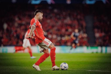 Nicolas Otamendi UEFA Şampiyonlar Ligi 'nde SL Benfica ile Real Sociedad arasında oynanan 23 / 24 maçında Estadio Da Luz, Lizbon, Portekiz' de. (Maciej Rogowski)