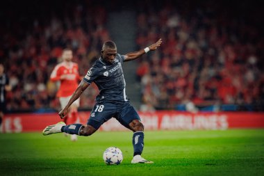 Hamari Traore UEFA Şampiyonlar Ligi sırasında SL Benfica ile Real Sociedad arasında oynanan 23 / 24 maçında Estadio Da Luz, Lizbon, Portekiz 'de. (Maciej Rogowski)