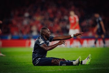 Hamari Traore UEFA Şampiyonlar Ligi sırasında SL Benfica ile Real Sociedad arasında oynanan 23 / 24 maçında Estadio Da Luz, Lizbon, Portekiz 'de. (Maciej Rogowski)