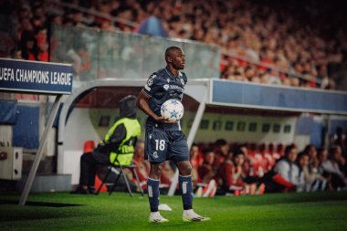 Hamari Traore UEFA Şampiyonlar Ligi sırasında SL Benfica ile Real Sociedad arasında oynanan 23 / 24 maçında Estadio Da Luz, Lizbon, Portekiz 'de. (Maciej Rogowski)