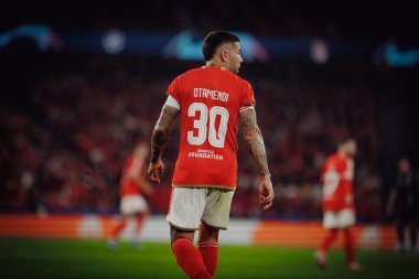 Nicolas Otamendi UEFA Şampiyonlar Ligi 'nde SL Benfica ile Real Sociedad arasında oynanan 23 / 24 maçında Estadio Da Luz, Lizbon, Portekiz' de. (Maciej Rogowski)