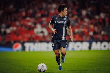 Takefusa Kubo UEFA Şampiyonlar Ligi 'nde SL Benfica ile Real Sociedad arasında oynanan 23 / 24 maçında Estadio Da Luz, Lizbon, Portekiz' de. (Maciej Rogowski)