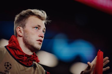 Casper Tengstedt UEFA Şampiyonlar Ligi sırasında SL Benfica ile Real Sociedad arasında oynanan maçta Estadio Da Luz, Lizbon, Portekiz 'de. (Maciej Rogowski)