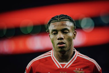 David Neres UEFA Şampiyonlar Ligi 'nde SL Benfica ile Real Sociedad arasında oynanan 23 / 24 maçında Estadio Da Luz, Lizbon, Portekiz' de. (Maciej Rogowski)