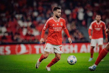 Rafael Silva UEFA Şampiyonlar Ligi sırasında SL Benfica ile Real Sociedad arasında oynanan 23 / 24 maçında Estadio Da Luz, Lizbon, Portekiz 'de. (Maciej Rogowski)
