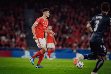 Antonio Silva UEFA Şampiyonlar Ligi 'nde SL Benfica ile Real Sociedad arasında oynanan 23 / 24 maçında Estadio Da Luz, Lizbon, Portekiz' de. (Maciej Rogowski)