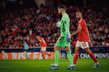 Alex Remiro UEFA Şampiyonlar Ligi 'nde SL Benfica ile Real Sociedad arasında oynanan 23 / 24 maçında Estadio Da Luz, Lizbon, Portekiz' de. (Maciej Rogowski)