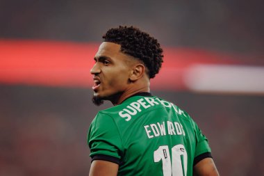 Liga Portekiz maçında Marcus Edwards SL Benfica ile Estadio Da Luz, Lizbon, Portekiz 'deki Sporting CP arasında 23 / 24 maç oynadı. (Maciej Rogowski)