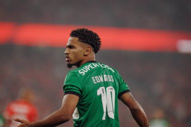 Liga Portekiz maçında Marcus Edwards SL Benfica ile Estadio Da Luz, Lizbon, Portekiz 'deki Sporting CP arasında 23 / 24 maç oynadı. (Maciej Rogowski)