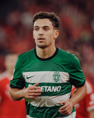 Portekiz 'in Lizbon şehrindeki Estadio Da Luz' da SL Benfica ile Sporting CP arasında oynanan Liga Portekiz maçında Pedro Goncalves. (Maciej Rogowski)