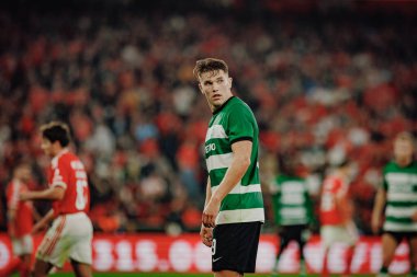 Liga Portekiz maçında Viktor Gyokeres SL Benfica ile Portekiz 'deki Estadio Da Luz' da Sporting CP arasında 23 / 24 maç yaptı. (Maciej Rogowski)