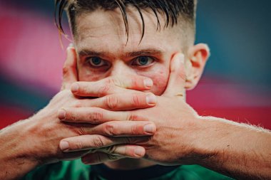 Liga Portekiz maçında Viktor Gyokeres SL Benfica ile Portekiz 'deki Estadio Da Luz' da Sporting CP arasında 23 / 24 maç yaptı. (Maciej Rogowski)