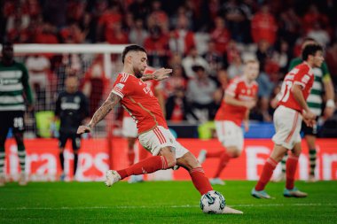 Nicolas Otamendi, Liga Portekiz maçında SL Benfica ile Lizbon, Estadio Da Luz 'da Sporting CP arasında 23 / 24 maç yaptı. (Maciej Rogowski)