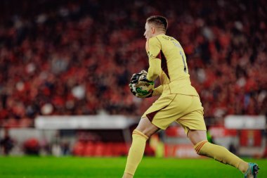 Portekiz Ligi maçında SL Benfica ile Portekiz 'deki Estadio Da Luz' da Sporting CP arasında oynanan maçta Anatoliy Trubin. (Maciej Rogowski)