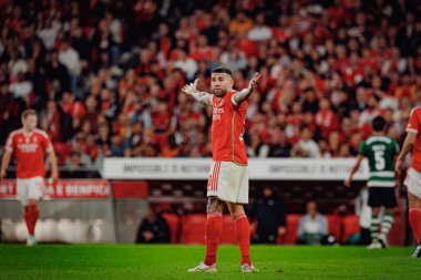 Nicolas Otamendi, Liga Portekiz maçında SL Benfica ile Lizbon, Estadio Da Luz 'da Sporting CP arasında 23 / 24 maç yaptı. (Maciej Rogowski)