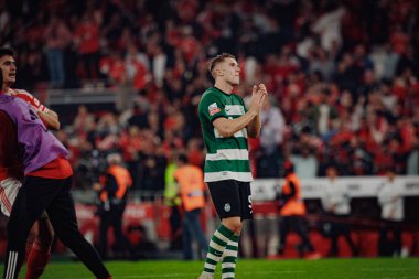 Liga Portekiz maçında Viktor Gyokeres SL Benfica ile Portekiz 'deki Estadio Da Luz' da Sporting CP arasında 23 / 24 maç yaptı. (Maciej Rogowski)