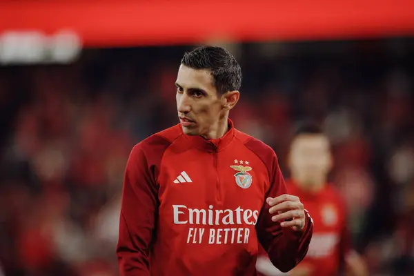 Angel Maria Durante Liga Portugal Jogo Entre Benfica Sporting Estádio — Fotografia de Stock