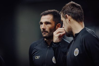 Antonio Adan, Sebastian Coates Liga Portekiz maçında Boavista FC ve Estadio 'daki Sporting CP ile Bessa Seculo XXI, Porto, Portekiz arasında 23 / 24 maç yaptı. (Maciej Rogowski)