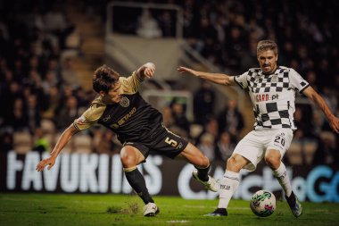 Hidemasa Morita, Filipe Ferreira Liga Portekiz maçında Boavista FC ile Estadio 'daki Sporting CP arasında oynanan 23 / 24 Estadio do Bessa Seculo XXI, Porto, Portekiz. (Maciej Rogowski)