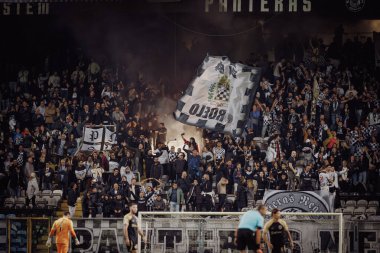 Liga Portugal maçında Boavista FC ile Estadio 'daki Sporting CP arasında oynanan maçın taraftarları Bessa Seculo XXI, Porto, Portekiz. (Maciej Rogowski)