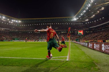 Bruno Fernandes, Portekiz ve İzlanda milli takımları arasında oynanan UEFA Euro 2024 ön eleme maçında, Estadio Jose Alvalade, Lizbon, Portekiz. (Maciej Rogowski)