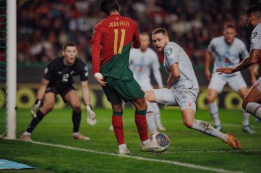 Portekiz ve İzlanda milli takımları arasında oynanan UEFA Euro 2024 eleme maçı sırasında Joao Felix, Estadio Jose Alvalade, Lizbon, Portekiz. (Maciej Rogowski)