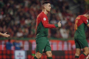 Portekiz ve İzlanda milli takımları arasında oynanan UEFA Euro 2024 eleme maçı sırasında Cristiano Ronaldo, Estadio Jose Alvalade, Lizbon, Portekiz. (Maciej Rogowski)