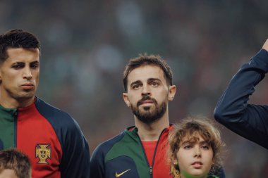 Portekiz ve İzlanda milli takımları arasında oynanan UEFA Euro 2024 ön eleme maçında Bernardo Silva, Estadio Jose Alvalade, Lizbon, Portekiz. (Maciej Rogowski)