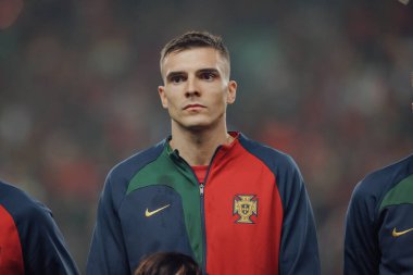 Joao Palhinha UEFA Euro 2024 eleme maçında Portekiz ve İzlanda milli takımları arasında Estadio Jose Alvalade, Lizbon, Portekiz. (Maciej Rogowski)