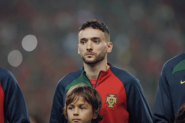 Portekiz ve İzlanda milli takımları arasında oynanan UEFA Euro 2024 ön eleme maçında Joao Mario, Estadio Jose Alvalade, Lizbon, Portekiz. (Maciej Rogowski)