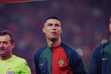 Portekiz ve İzlanda milli takımları arasında oynanan UEFA Euro 2024 eleme maçı sırasında Cristiano Ronaldo, Estadio Jose Alvalade, Lizbon, Portekiz. (Maciej Rogowski)