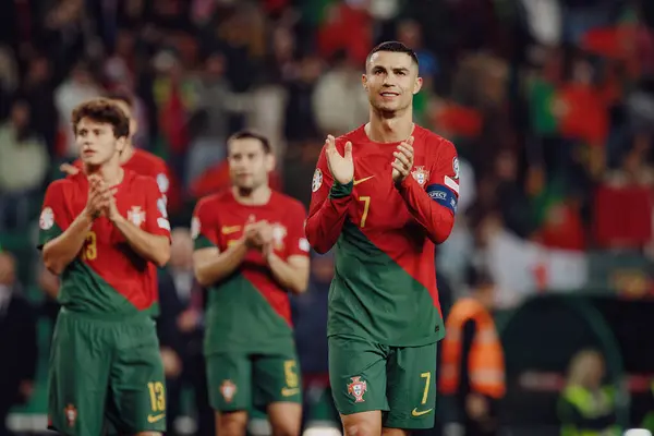 Portekiz ve İzlanda milli takımları arasında oynanan UEFA Euro 2024 eleme maçı sırasında Cristiano Ronaldo, Estadio Jose Alvalade, Lizbon, Portekiz. (Maciej Rogowski)
