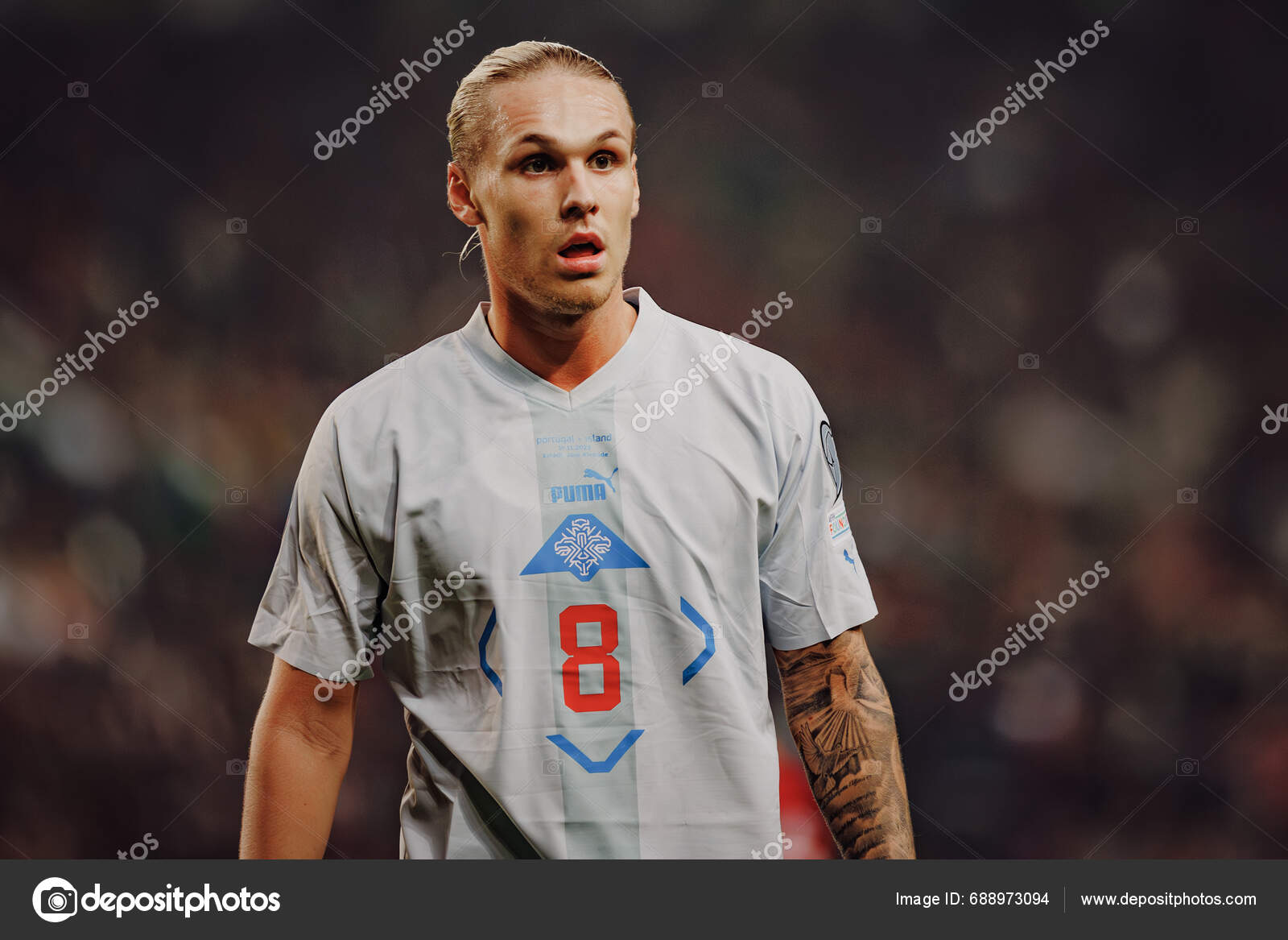 Arnor Sigurdsson Uefa Euro 2024 Qualifying Game National Teams Portugal 