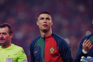 Portekiz ve İzlanda milli takımları arasında oynanan UEFA Euro 2024 eleme maçı sırasında Cristiano Ronaldo, Estadio Jose Alvalade, Lizbon, Portekiz. (Maciej Rogowski)