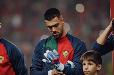 Portekiz ve İzlanda milli takımları Estadio Jose Alvalade, Lizbon, Portekiz milli takımı arasında oynanan UEFA Euro 2024 ön eleme maçında Diogo Costa. (Maciej Rogowski)