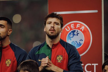 Portekiz ve İzlanda milli takımları arasında oynanan UEFA Euro 2024 ön eleme maçında Ruben Dias, Estadio Jose Alvalade, Lizbon, Portekiz. (Maciej Rogowski)