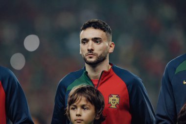 Portekiz ve İzlanda milli takımları arasında oynanan UEFA Euro 2024 ön eleme maçında Joao Mario, Estadio Jose Alvalade, Lizbon, Portekiz. (Maciej Rogowski)